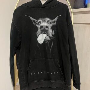 Black Dobermann Dog Hoodie